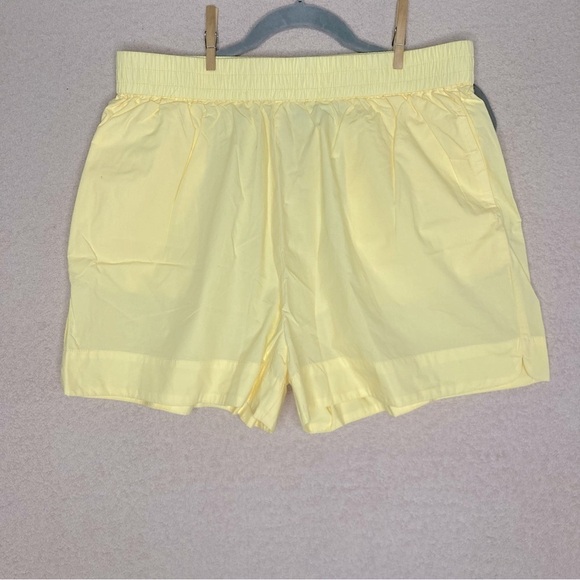 LMND Classic 100% Cotton Chiara Shorts-Butter Yellow-Womens XL-Spring-Summer-NEW - Picture 2 of 8